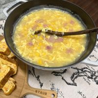 可能是豆腐、粥和文字的圖像