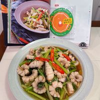 可能是麵、豆腐和文字的圖像