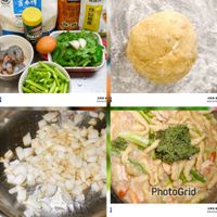 可能是麵、炒麵、豆腐、拉麵和文字的圖像
