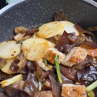 可能是豆腐和香菇的圖像