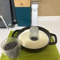 可能是鬆餅機、起司火鍋和粥的圖像