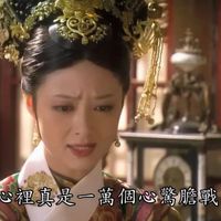 可能是顯示的文字是「甄媛·傳 ဇူး 這心裡真是一萬個心驚膽戰 驚膽戰 這心裡真是 萬個心驚膽戰」的圖像