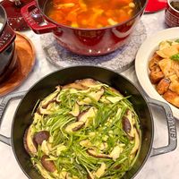 可能是香菇和火鍋的圖像