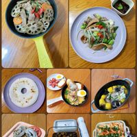 可能是拉麵、豆腐、水波蛋、麵和文字的圖像