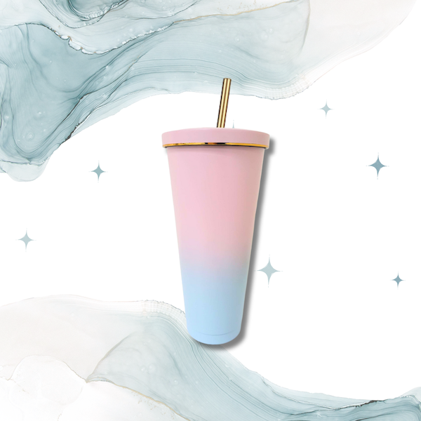 【amz嚴選】馬卡龍系列_不鏽鋼保溫保冰吸管杯_750ml